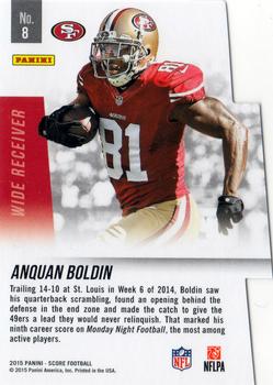 2015 Score - Playmakers #8 Anquan Boldin Back