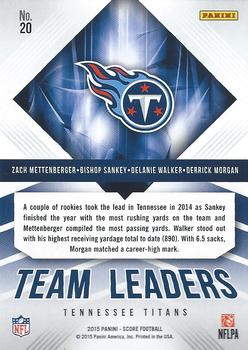 2015 Score - Team Leaders #20 Bishop Sankey / Zach Mettenberger / Delanie Walker / Derrick Morgan Back