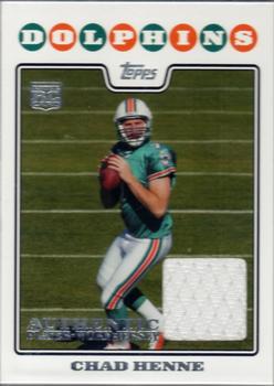 2008 Topps - Rookie Jerseys #6 Chad Henne Front