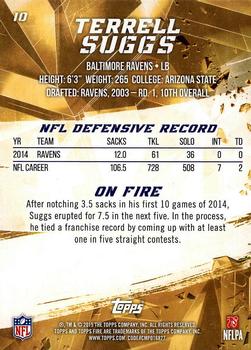 2015 Topps Fire #10 Terrell Suggs Back