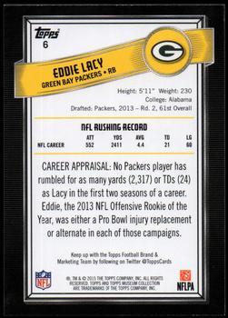 2015 Topps Museum Collection #6 Eddie Lacy Back
