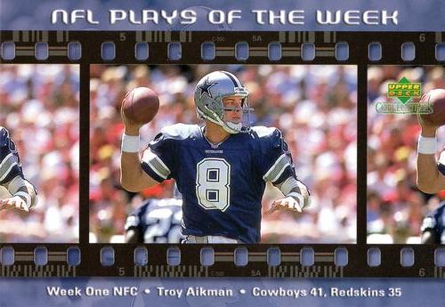 2000 Upper Deck NFL Plays of the Week #NNO Troy Aikman Front