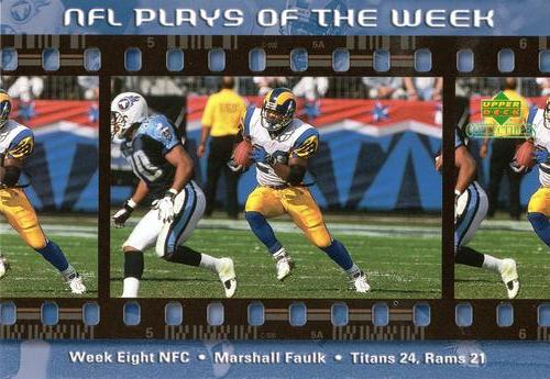 2000 Upper Deck NFL Plays of the Week #NNO Marshall Faulk Front