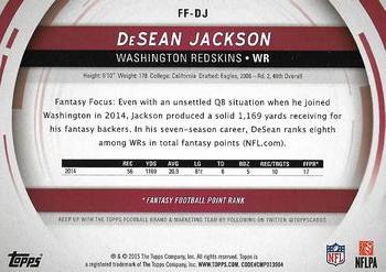 2015 Topps - Fantasy Focus #FF-DJ DeSean Jackson Back