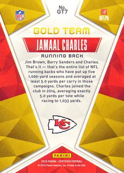 2015 Panini Certified - Gold Team #GT7 Jamaal Charles Back