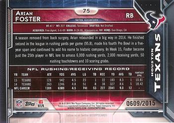 2015 Topps - Gold #75 Arian Foster Back