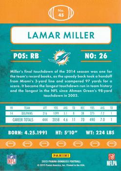 2015 Donruss #45 Lamar Miller Back