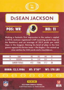 2015 Donruss #90 DeSean Jackson Back