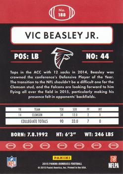 2015 Donruss #188 Vic Beasley Jr. Back