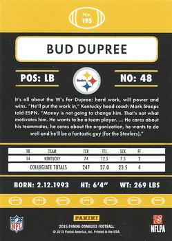 2015 Donruss #195 Bud Dupree Back