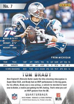 2015 Panini Rookies & Stars #7 Tom Brady Back