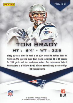 2015 Donruss - Elite #32 Tom Brady Back