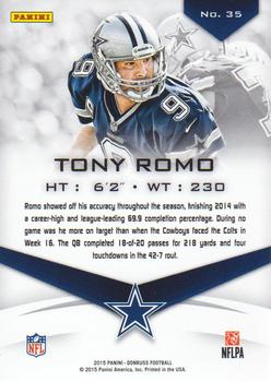 2015 Donruss - Elite #35 Tony Romo Back