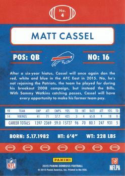 2015 Donruss - Stat Line Career Green #4 Matt Cassel Back
