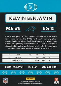 2015 Donruss - Stat Line Career Green #85 Kelvin Benjamin Back