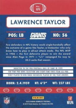 2015 Donruss - Stat Line Career Green #171 Lawrence Taylor Back