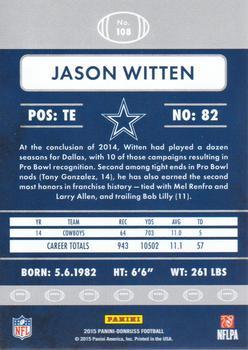 2015 Donruss - Stat Line Season #108 Jason Witten Back