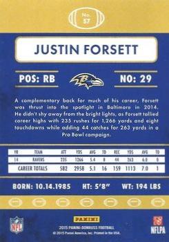 2015 Donruss - Stat Line Years #57 Justin Forsett Back