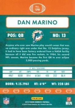 2015 Donruss - Stat Line Years #170 Dan Marino Back