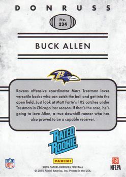 2015 Donruss - Stat Line Years #234 Buck Allen Back