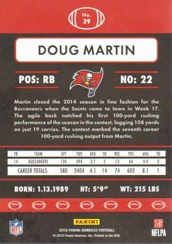 2015 Donruss - Press Proof Purple #39 Doug Martin Back