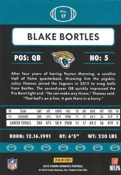 2015 Donruss - Press Proof Blue #17 Blake Bortles Back