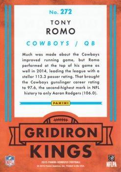 2015 Donruss - Press Proof Blue #272 Tony Romo Back
