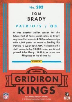 2015 Donruss - Press Proof Gold #282 Tom Brady Back