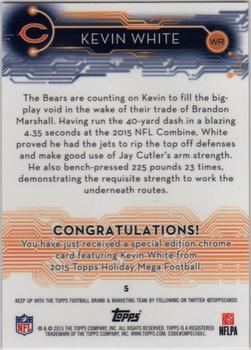 2015 Topps - Holiday #5 Kevin White Back