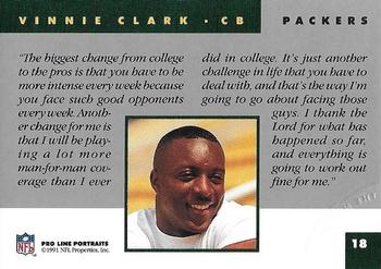 1991 Pro Line Portraits - National Convention #18 Vinnie Clark Back