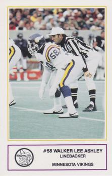 1985 Minnesota Vikings Police #12 Walker Lee Ashley Front