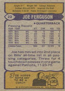 1979 Topps - Cream Colored Back #23 Joe Ferguson Back