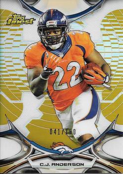 2015 Finest - Gold Refractor #145 C.J. Anderson Front