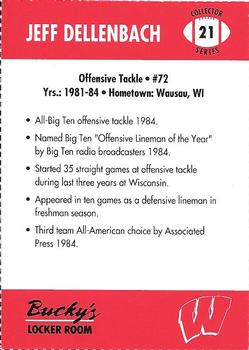 1992 Wisconsin Badgers Program Cards #21 Jeff Dellenbach Back