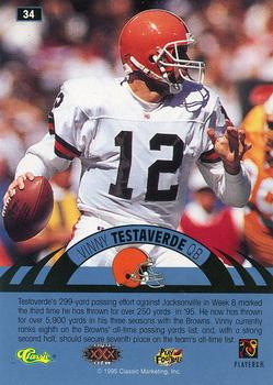 1996 Classic NFL Experience - Super Bowl Gold #34 Vinny Testaverde Back