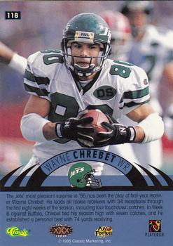 1996 Classic NFL Experience - Super Bowl Gold #118 Wayne Chrebet Back