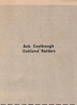 1961 Fleer Wallet Pictures #NNO Bob Coolbaugh Back
