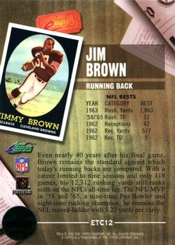 2002 Topps eTopps Classic #ETC12 Jim Brown Back