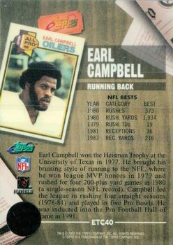 2003 Topps eTopps Classic #ETC40 Earl Campbell Back