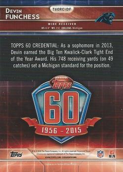 2015 Topps Chrome - 60th Anniversary Rookies #T60RC-DF Devin Funchess Back