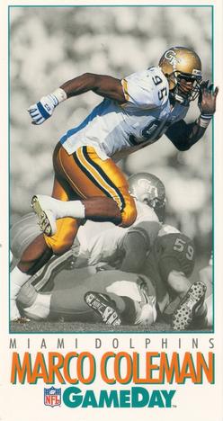 1992 GameDay Atlanta National Convention #30 Marco Coleman Front