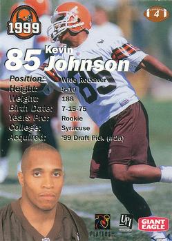 1999 Giant Eagle Cleveland Browns #4 Kevin Johnson Back