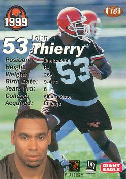 1999 Giant Eagle Cleveland Browns #16 John Thierry Back
