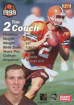 1999 Giant Eagle Cleveland Browns #21 Tim Couch Back