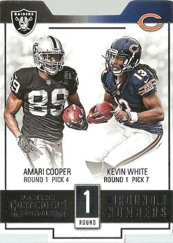 2015 Panini Contenders - Round Numbers #RN2 Amari Cooper / Kevin White Front