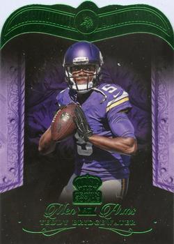 2015 Panini Crown Royale - Men at Arms Die Cuts Green #MA19 Teddy Bridgewater Front