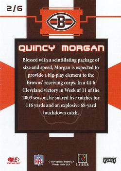 2004 Donruss Playoff National Cleveland Browns #2 Quincy Morgan Back
