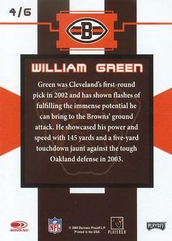 2004 Donruss Playoff National Cleveland Browns #4 William Green Back