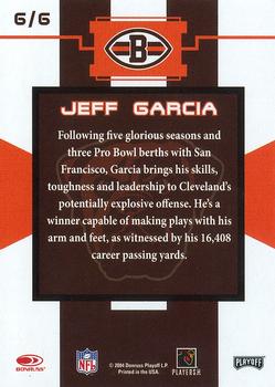 2004 Donruss Playoff National Cleveland Browns #6 Jeff Garcia Back