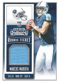 2015 Panini Contenders - Rookie Ticket Swatches Team Helmets #RTS-MM Marcus Mariota Front